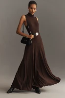 By Anthropologie Sleeveless Mock-Neck Maxi Dress