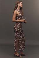 By Anthropologie Sleeveless Cutout Slim Column Midi Dress