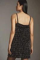 By Anthropologie Sweetheart Fringe Shift Mini Dress