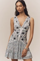 By Anthropologie V-Neck Printed Mini Dress