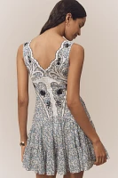 By Anthropologie V-Neck Printed Mini Dress