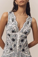 By Anthropologie V-Neck Printed Mini Dress