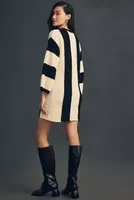 4SI3NNA Long-Sleeve Striped Sweater Mini Dress