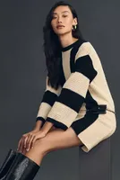 4SI3NNA Long-Sleeve Striped Sweater Mini Dress