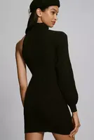 By Anthropologie Asymmetrical Slim Sweater Mini Dress
