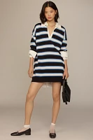 By Anthropologie Color Block Mini Sweater Dress