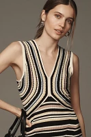 By Anthropologie Sleeveless Bodycon Sweater Dress