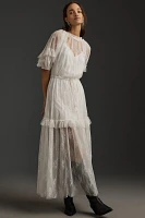 Let Me Be Short-Sleeve Ruffle Maxi Dress