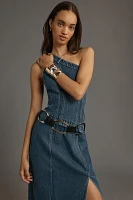 Forever That Girl Camila One-Shoulder Denim Midi Dress