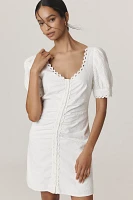 Forever That Girl Puff-Sleeve Scoop-Neck Mini Dress