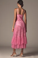 Let Me Be Sheer Lace Midi Dress