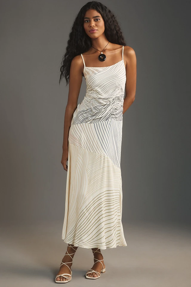 Conditions Apply Square-Neck Ruched Slip Dress | The Summit Conditions Apply Square-Neck Ruched Slip Dress | The Summit