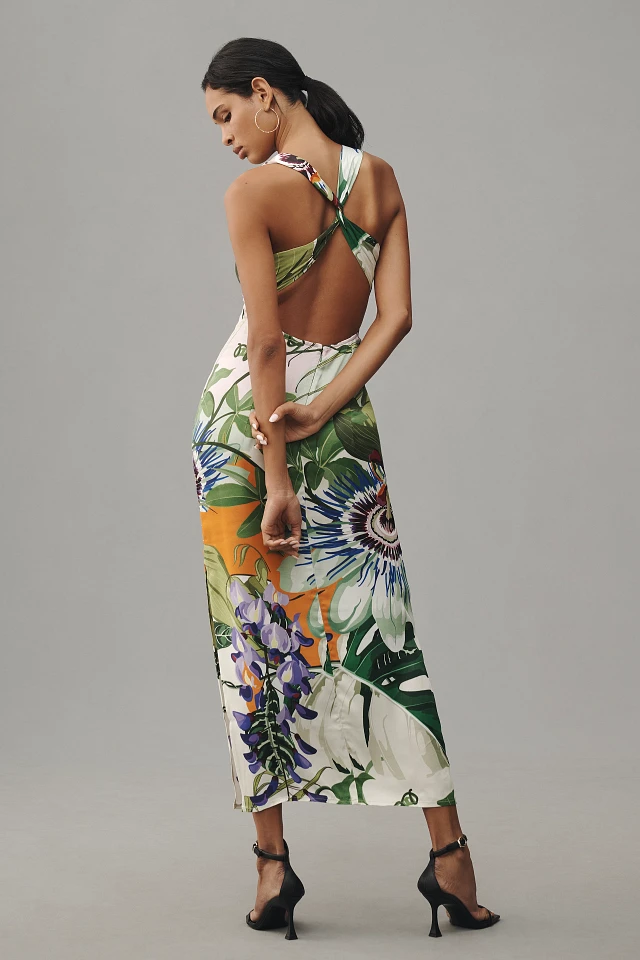 chinese dress ladies The Andamane Bicolor Polyester Long Dress