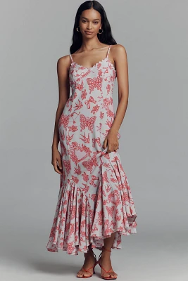 Conditions Apply Ellianna Ruffled Slip Maxi Dress