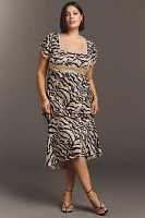Conditions Apply Adeon Short-Sleeve Slip Midi Dress