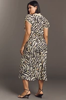 Conditions Apply Adeon Short-Sleeve Slip Midi Dress