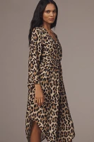 Bl-nk Rikke Long-Sleeve Button-Front Midi Dress