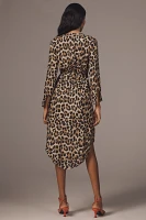 Bl-nk Rikke Long-Sleeve Button-Front Midi Dress