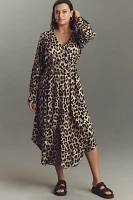 Bl-nk Rikke Long-Sleeve Button-Front Midi Dress