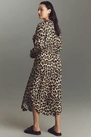 Bl-nk Rikke Long-Sleeve Button-Front Midi Dress