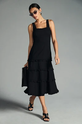 The Blythe Square-Neck Tiered Dress