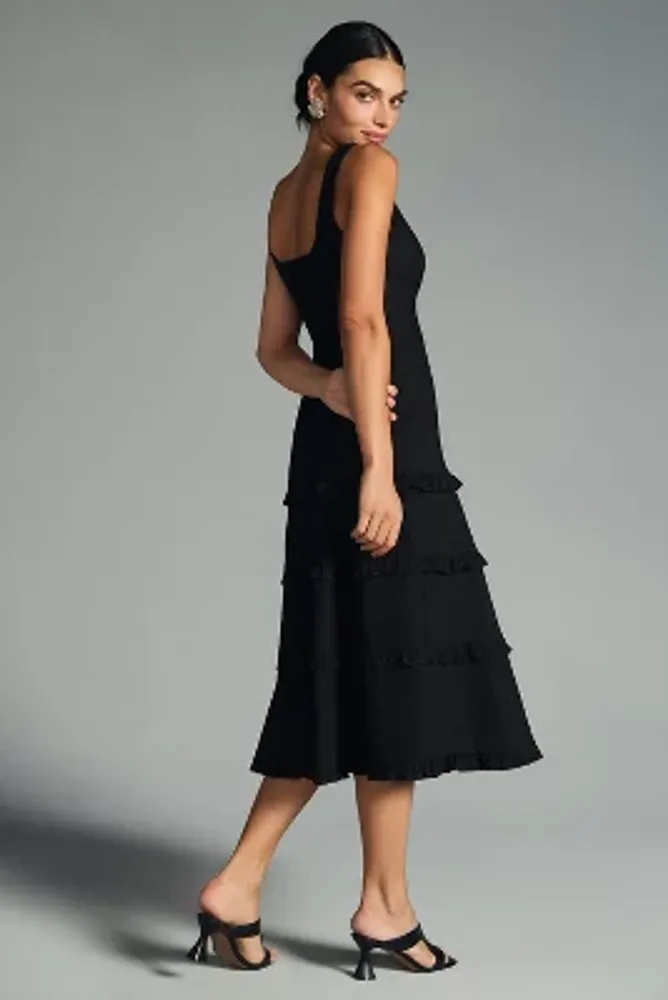 The Blythe Square-Neck Tiered Dress