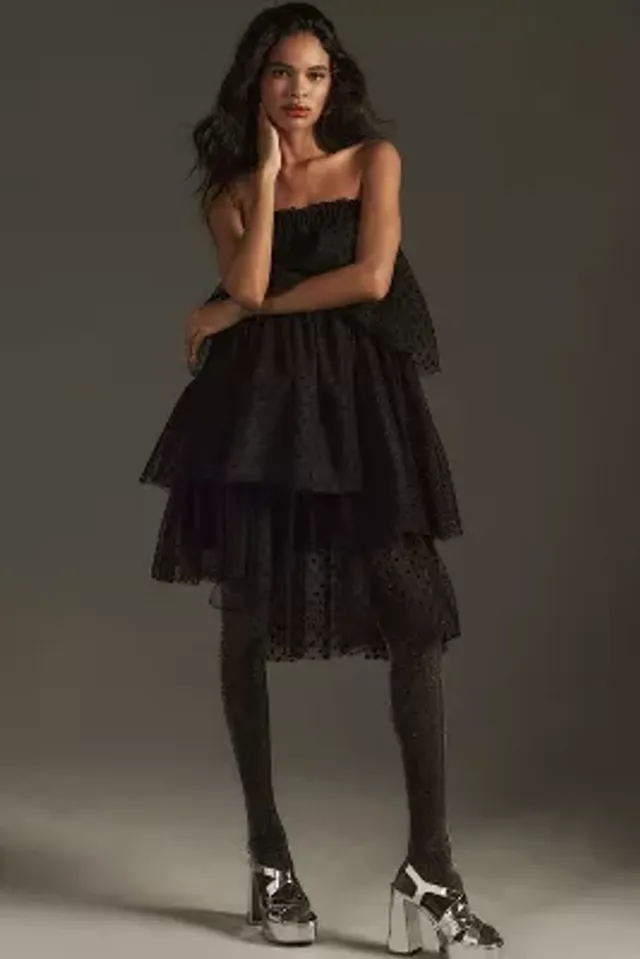 By Anthropologie Sheer Tulle Dress