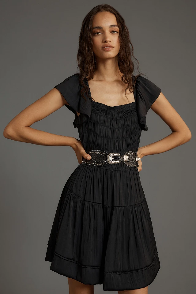 By Anthropologie Flutter-Sleeve Square-Neck Mini Dress at Mall of America in Bloomington, MN By Anthropologie Flutter-Sleeve Square-Neck Mini Dress at Mall of America in Bloomington, MN
