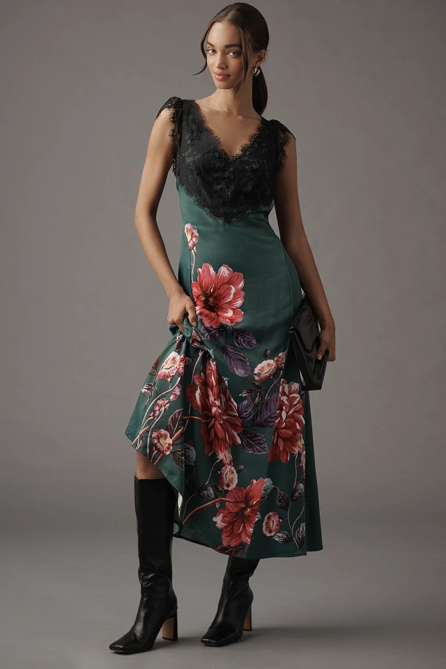 By Anthropologie Sleeveless Lace-Bodice Slip Midi Dress at Mall of America in Bloomington, MN By Anthropologie Sleeveless Lace-Bodice Slip Midi Dress at Mall of America in Bloomington, MN