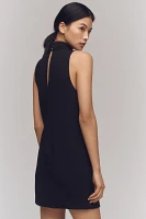 Maeve Sleeveless Mock-Neck Shift Mini Dress