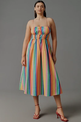 English Factory Petite Sleeveless Back-Cutout Midi Dress