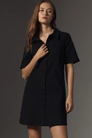 English Factory Short-Sleeve Mini Shirt Dress