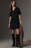 English Factory Short-Sleeve Mini Shirt Dress