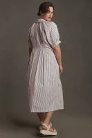 English Factory Plus Midi Stripe Shirt Dress