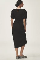 English Factory Short-Sleeve Textured Midi Dress