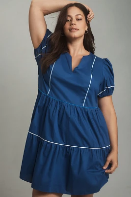 English Factory Plus Puff-Sleeve Mini Dress