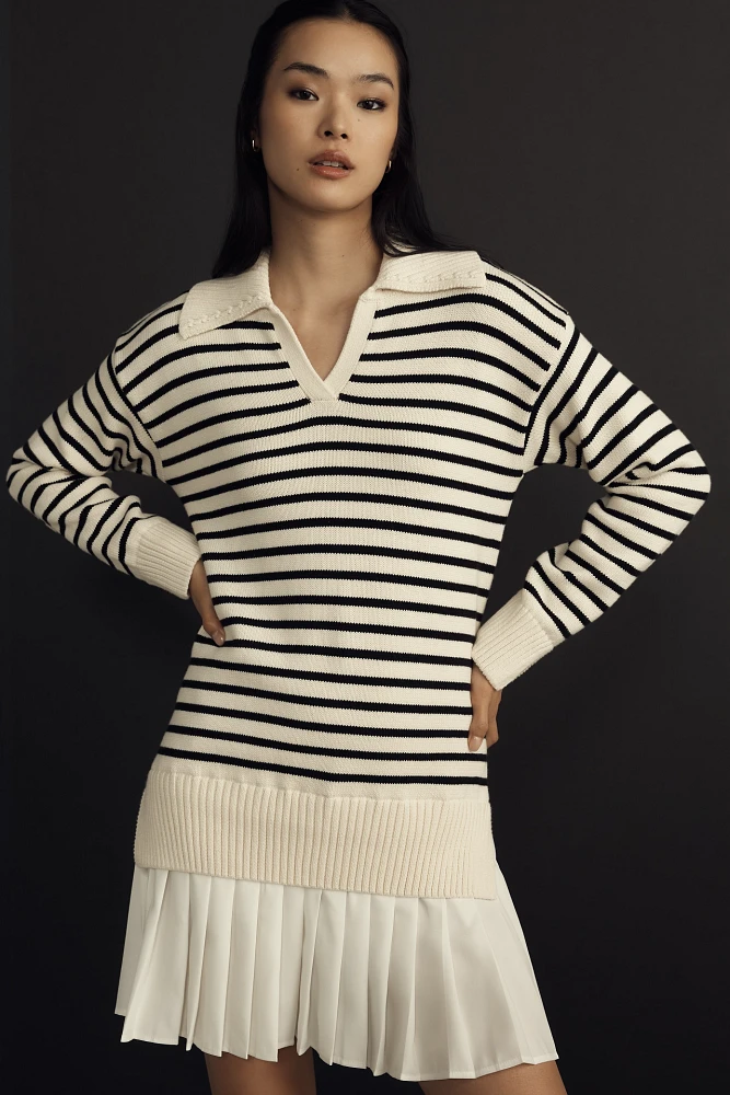 English Factory Twofer Polo Sweater Dress