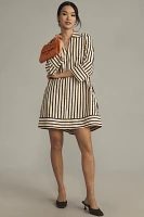 English Factory Long-Sleeve Collared Swing Mini Dress