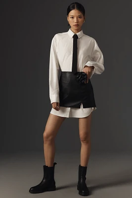 English Factory Necktie Mini Shirt Dress