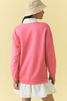 English Factory Long-Sleeve Collared Twofer Mini Dress