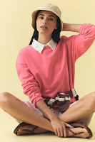 English Factory Long-Sleeve Collared Twofer Mini Dress