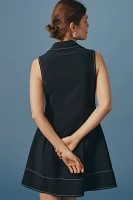 English Factory Sleeveless Collared A-Line Mini Dress