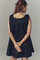 English Factory Bow-Strap Swing Mini Dress