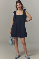 English Factory Bow-Strap Swing Mini Dress
