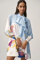 The Caroline Tie-Neck Mini Dress by Maeve