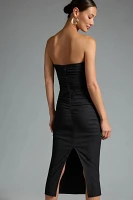 The Soleil Slim Strapless Ruched Dress