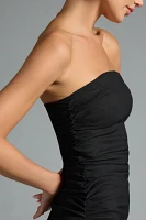 The Soleil Slim Strapless Ruched Dress