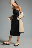 The Soleil Slim Strapless Ruched Dress