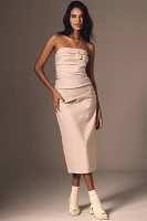 The Soleil Magic Fabric Strapless Ruched Dress: