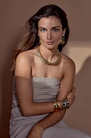 The Soleil Magic Fabric Strapless Ruched Dress: